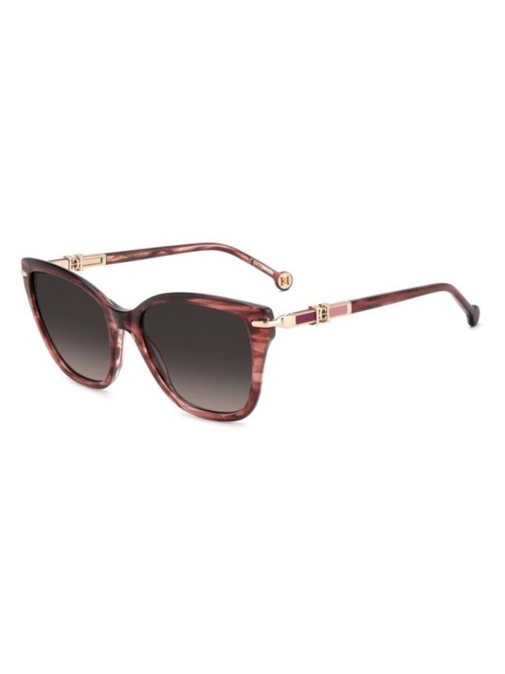 New Carolina Herrera Women's Sunglasses Grey Brown Lens HER 0379 S 807 55